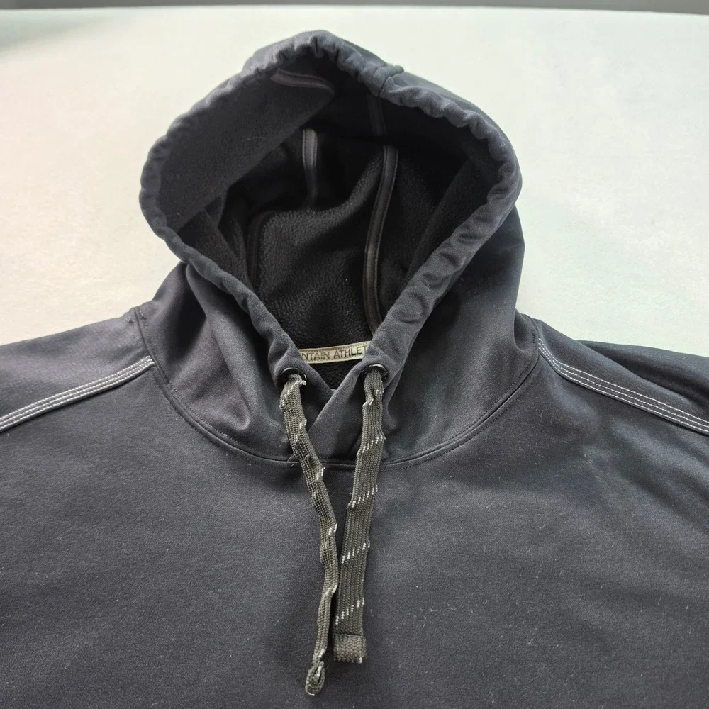 The North Face Mountain Athletics Mens Black Fleece Pullover Hoodie Training L